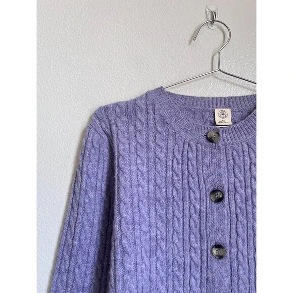 Urban Outfitters Cable Knit Cardigan in Purple Size SMALL - Picture 2 of 5